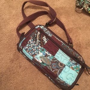 Donna Sharp Blue & Brown purse/wallet